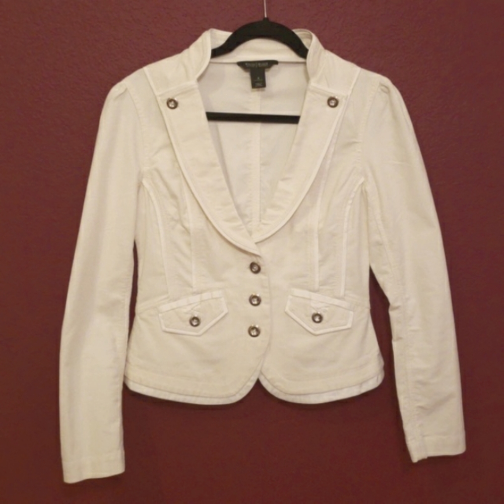 White House Black Market White Corduroy Blazer